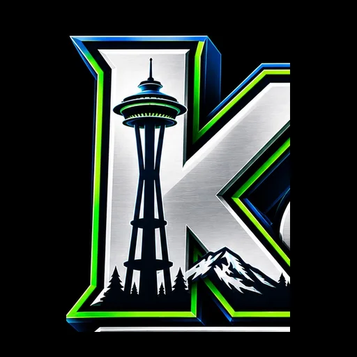 The Koin Factory K, built around the Space Needle with Mount Rainier at its base